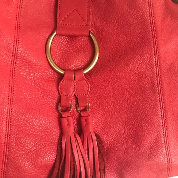 Soprano lamb leather coral handbag - Picture 2 of 8